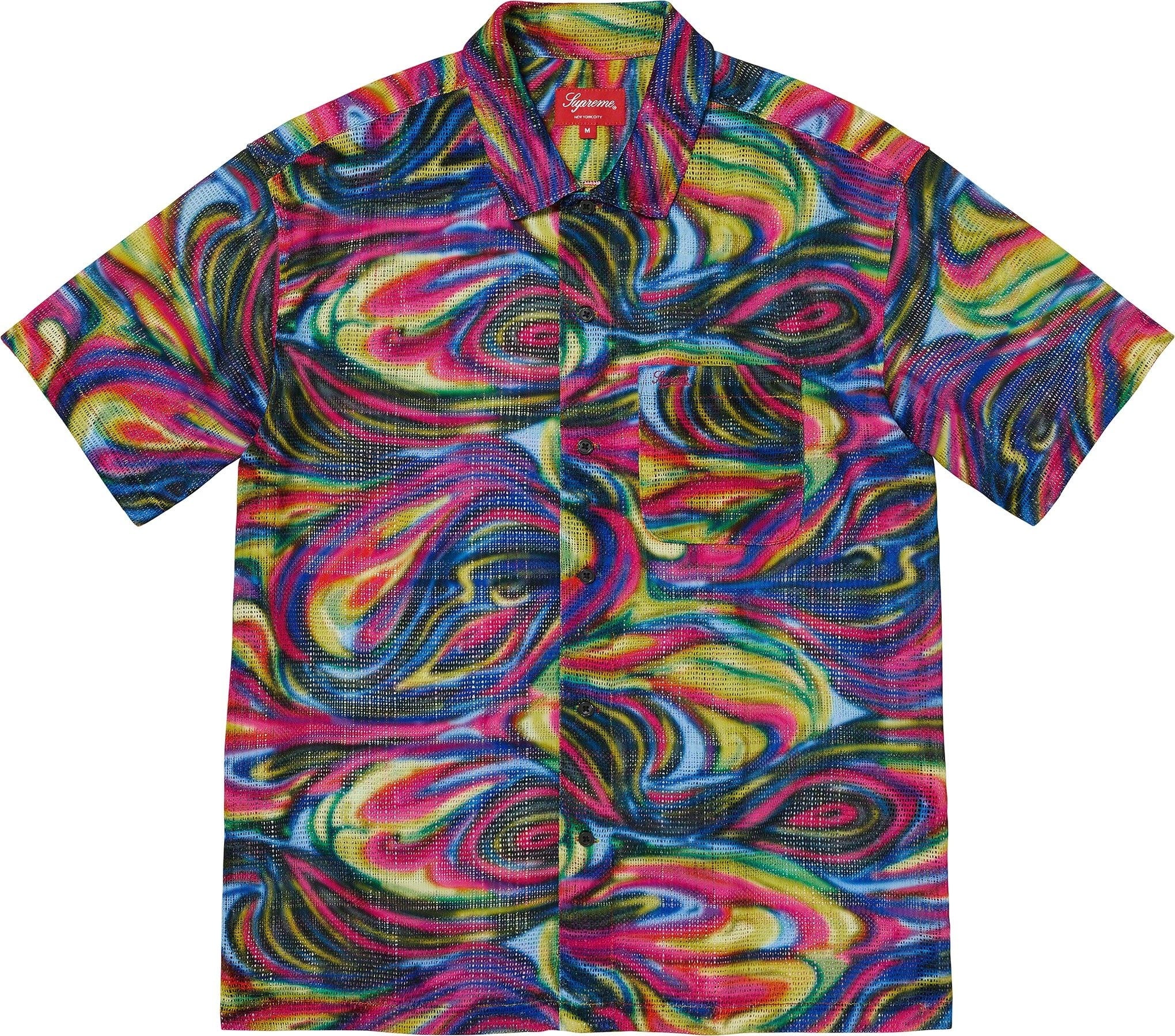 Mesh Stripe S/S Shirt view 6